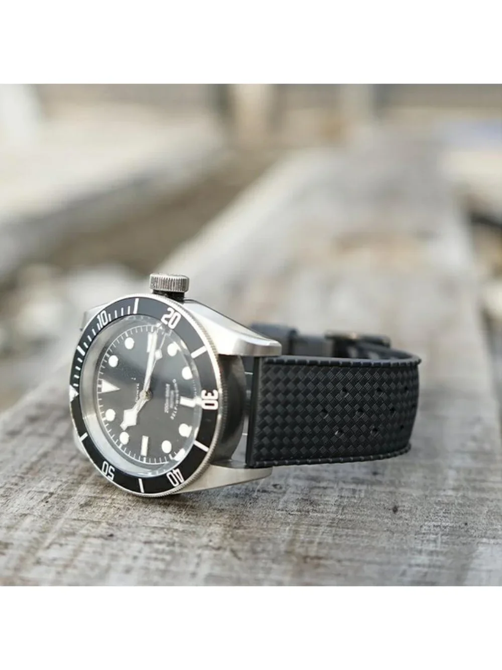 Tropical Style Quick Release FKM Rubber Watch Strap - Soft, Durable, Universal